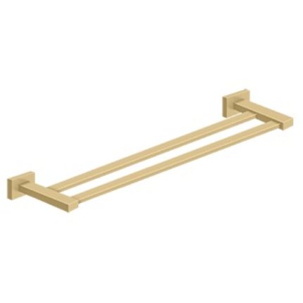 Deltana 55D Bath Series, Double Towel Bar Satin Brass (US4) Finished