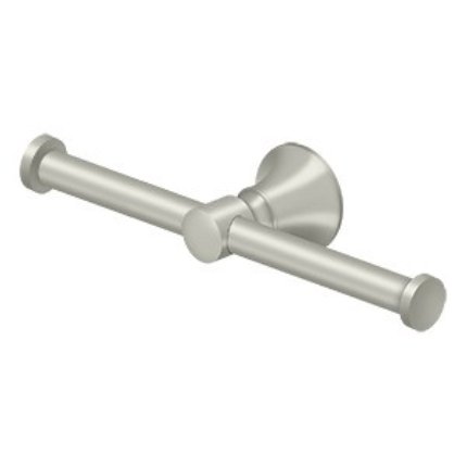Deltana 88 Bath Series, Toilet Paper Holder Double Post Satin Nickel (US15) Finished