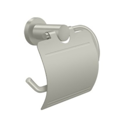 Deltana BBN Series, Paper Holder Single Post With Cover Satin Nickel (US15) Finished