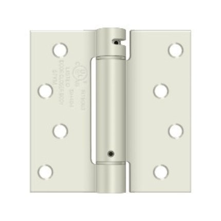 Deltana DTDSH35R5, Single Acting Spring, Prime Coat White (USPW), Full Mortise