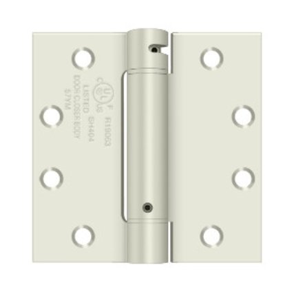 Deltana DTDSH45, Single Acting Spring, Prime Coat White (USPW), Full Mortise