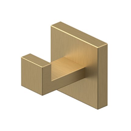 Deltana MM Bath Series, Single Robe Hook Satin Brass (US4) Finished