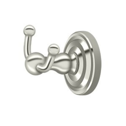 Deltana R Bath Series Solid Brass Double Robe Hook Polished Nickel (US14) Finished