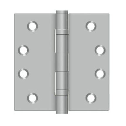Deltana DTSS44-R, Plain Bearing, Satin Stainless Steel (US32D), Full Mortise, Steel Hinge