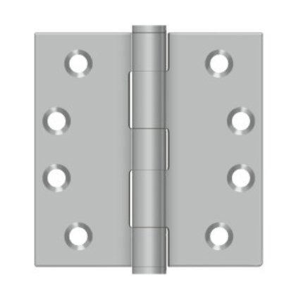 Deltana DTSS44, Plain Bearing, Satin Stainless Steel (US32D), Full Mortise, Steel Hinge