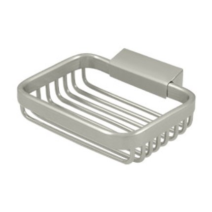 Content Deltana Bathroom Basket Rectangular Soap Holder Satin Nickel (US15) Finished