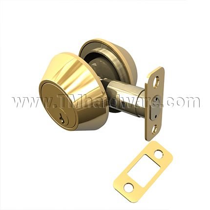 Deltana Double Cylinder Deadbolt, Heavy Duty Kwikset Compatible Keyway