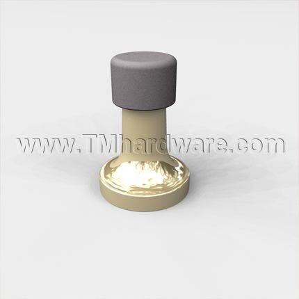 Deltana 1-3/8" Baseboard Door Stop, Solid Brass