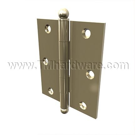 Deltana, Full Mortise Cabinet Hinge, Solid Brass, 3" x 2-1/2"