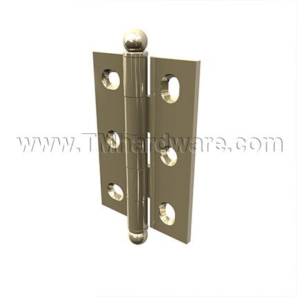 Deltana, Full Mortise Adjustable Cabinet Hinge, Solid Brass, 2-1/2" x 1-3/4"