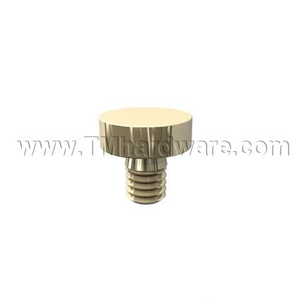 Deltana, Button Tip Cabinet Finial, Solid Brass, 1/8"