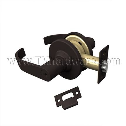 Deltana Curved Door Lever, Grade 2 Schlage C Keyway with Commercial T-Strike