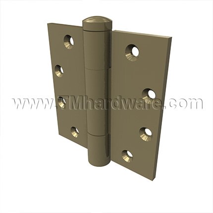 Deltana Royal Hinge, Plain Bearing, Solid Brass, Heavy Weight, 3 Knuckle, 7/8" Diameter Pin, 4.5" x 4.5"