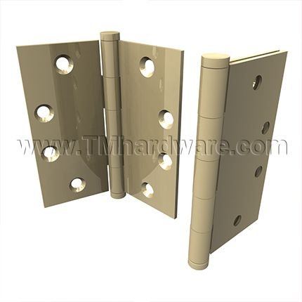 Deltana, Plain Bearing, Brass, Standard Weight, 5 Knuckle, Full Mortise Hinge, 5" x 5"