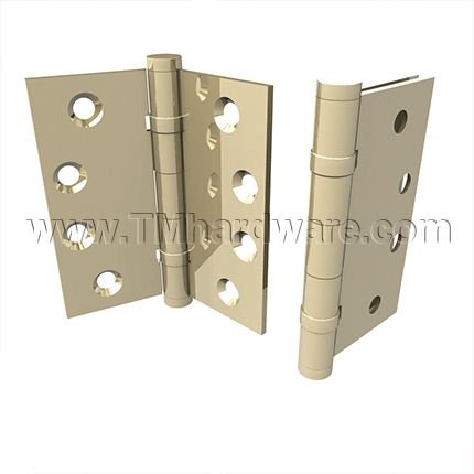 Deltana, 2 Ball Bearings, Brass, Heavy Weight, 5 Knuckle, Full Mortise Hinge, 4" x 4"