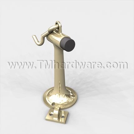Deltana Floor Mount Heavy Duty Bumper With Ring Catch, 6" Tall