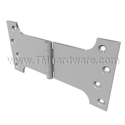 Deltana Parliament Hinge, Plain Bearing, Solid Brass, Standard Weight, 5 Knuckle, 4" x 8"