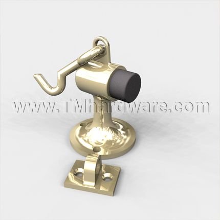 Deltana Floor Mount Bumper With Ring Catch, 3-3/4" Height