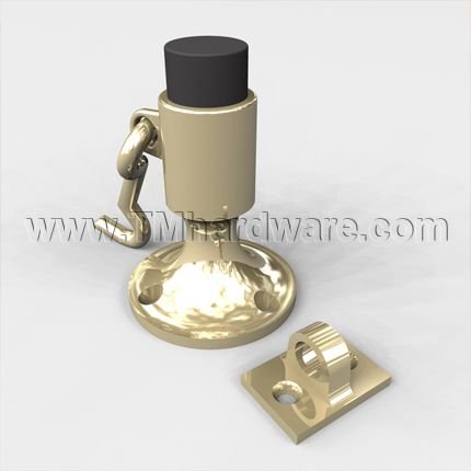 Deltana, Wall Mounted, Heavy Duty Door Stop with Ring Catch