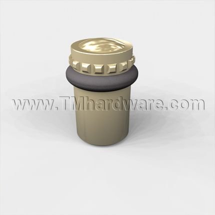 Deltana Round Universal Floor Bumper With Patterned Cap, 2-1/8" Tall