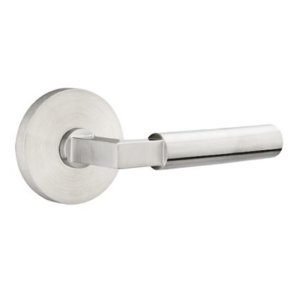 Emtek S10002HS Contemporary Stainless Steel Hercules Lever, Disk Rosette