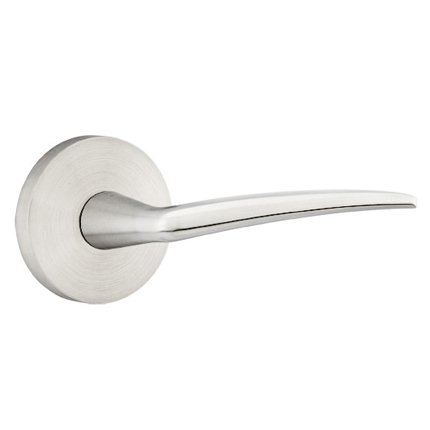 Emtek S10002PO Contemporary Stainless Steel Poseidon Lever, Disk Rosette
