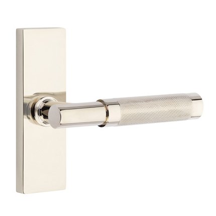 Emtek 5507TAKN Contemporary Modern Brass T-Bar Knurled Lever, Stretto Rosette