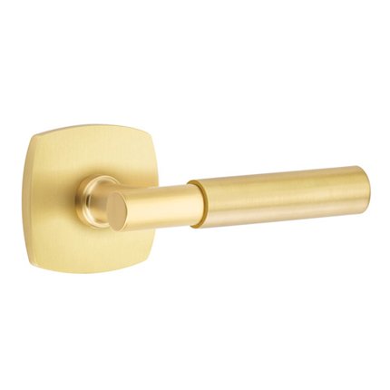 Emtek 5316MYL Contemporary Modern Brass Myles Lever, Urban Modern Rosette