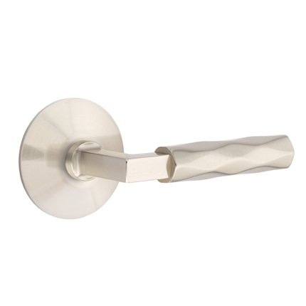 Emtek 5107LSTR Contemporary Modern Brass L-Square Tribeca Lever, Modern Rosette