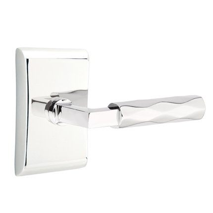 Emtek 5111LSTR Contemporary Modern Brass L-Square Tribeca Lever, Neos Rosette