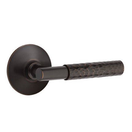 Emtek 5107TAHA Contemporary Modern Brass T-Bar Hammered Lever, Modern Rosette