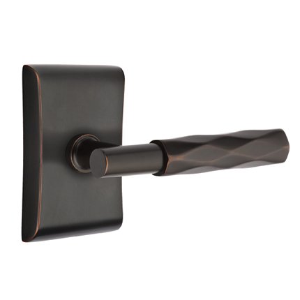 Emtek 5111TATR Contemporary Modern Brass T-Bar Tribeca Lever, Neos Rosette