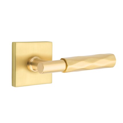 Emtek 5110TATR Contemporary Modern Brass T-Bar Tribeca Lever, Square Rosette