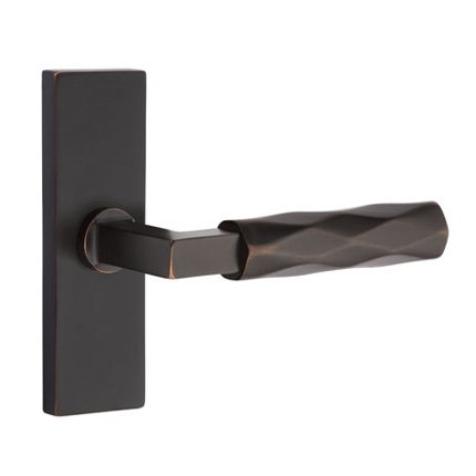 Emtek 5507LSTR Contemporary Modern Brass L-Square Tribeca Lever, Stretto Rosette