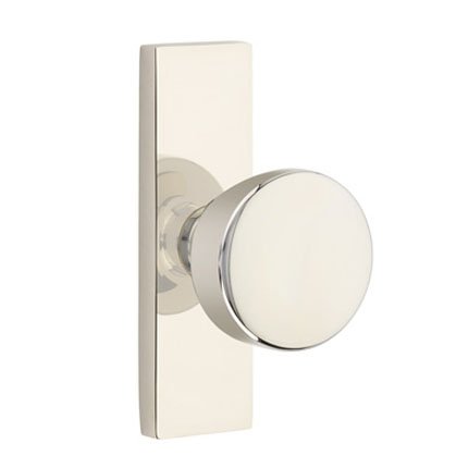 Emtek 5507LAU Contemporary Modern Brass Laurent Knob, Stretto Rosette