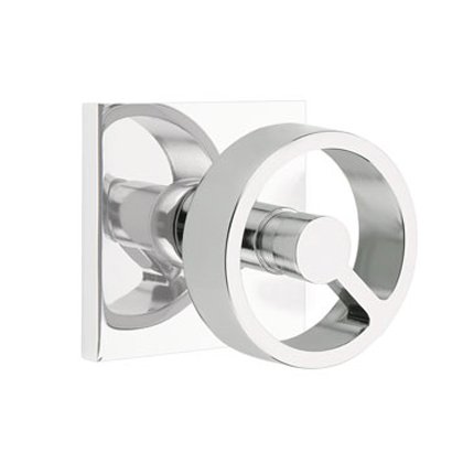 Emtek 5110SPK Contemporary Modern Brass Spoke Knob, Square Rosette