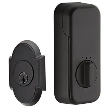 Emtek 8466 #8 Style Brass Deadbolt, EMPowered Smart Lock, Single Cylinder, Oil Rubbed Bronze (US10B) Finish