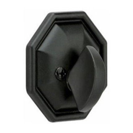 Emtek 8560 Octagon Tuscany, Single-Sided Deadbolt, Flat Black Bronze (FB)