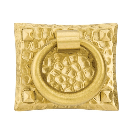 Emtek 86040 Hammered Ring Pull- Polished Brass