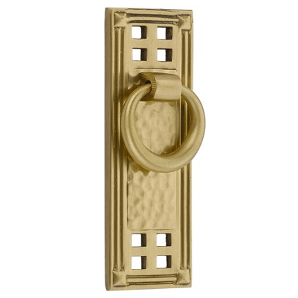 Emtek 86042 Hammered Ring Pull- Polished Brass