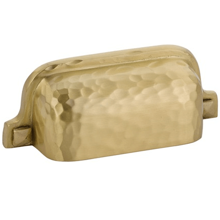 Emtek 86049 Hammered Bin Pull- Satin Brass