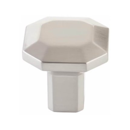 Emtek #86612 Hollywood Regency Collection, Riviera Square Cabinet Knob, Satin Nickel (US15) Finish