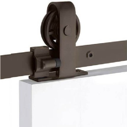 Emtek Classic Top Mount Barn Door Hanger in US10B Finish
