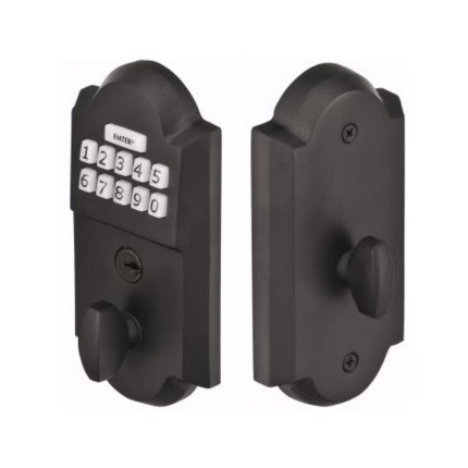 Emtek E1001 Sandcast Bronze Electronic Keypad Deadbolt, Medium Bronze (MB) Finish