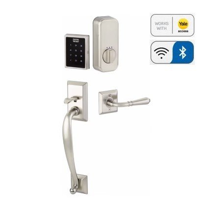 Emtek EMP1105 EMPowered Motorized Touchscreen SMART Keypad Entry Set With Franklin Grip, Oil Rubbed Bronze (US10B) Finish