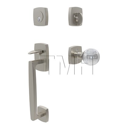 Emtek 4715BL Tubular Entry Set in Satin Nickel Finish (US15)