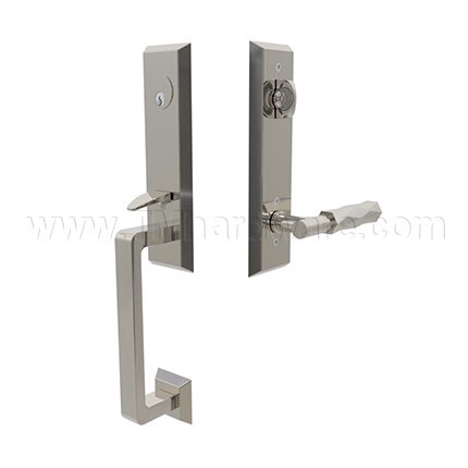 Emtek 4717TATR Entry Set in Polished Nickel Finish (US14)