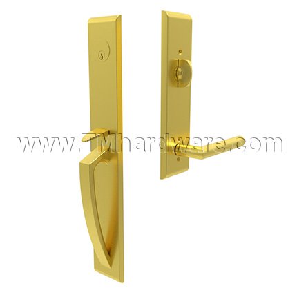 Emtek 4816STU Entry Set in Satin Brass Finish (US4)