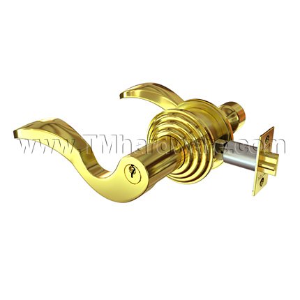 Emtek Key In Lever Regular Rosette with Cortina Lever, Entry Function US4