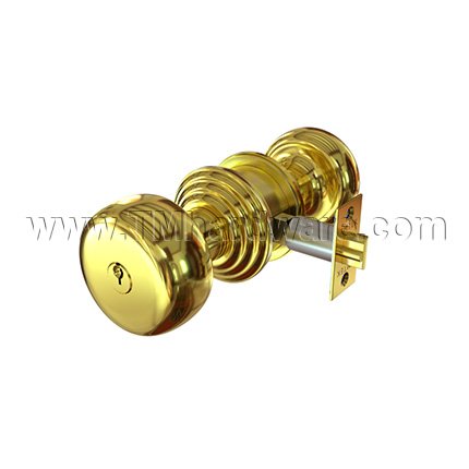 Emtek 5100P Keyed In Knob Regular Rosette with Providence Knob, Entry US4